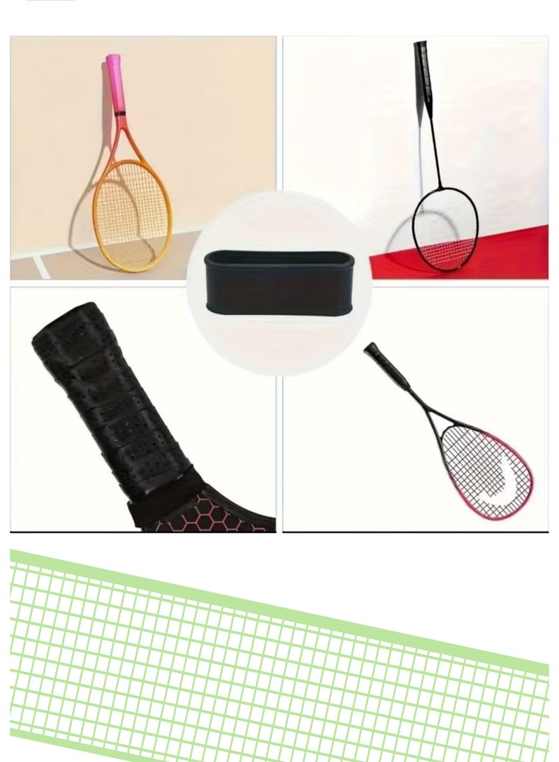 FTF0909 4-Pack Tennis Racket Handle Grip Rings – Overgrip Protector Fix Bands for Secure Racquet Handles - Mixed Colors - Image 4